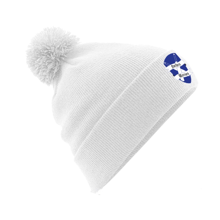 NORTHERN WARRIORS Original Pom Pom Beanie : White