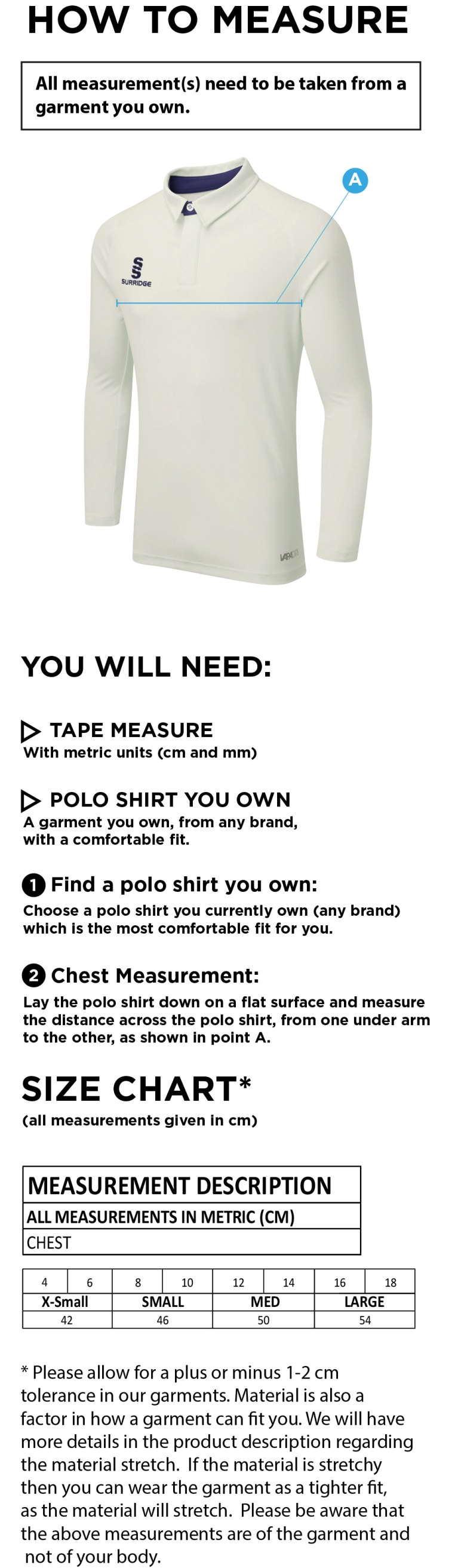 NORTHERN WARRIORS DUAL LONG SLEEVE CRICKET SHIRT (WOMENS)-Ivory - Size Guide