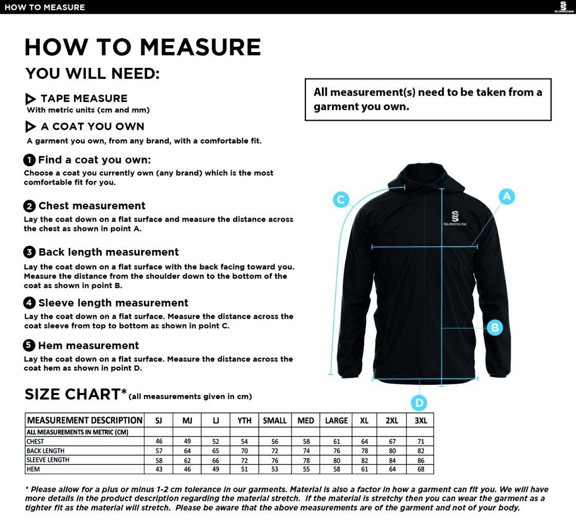 NORTHERN WARRIORS Dual Elite 1/4 Zip Hoody / Rain Jacket : Navy - Size Guide